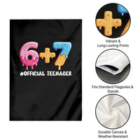 Funny 67 13th Birthday Official Teenager Garden Flag 6 7 Ice Cream Drip Meme Funny Six Seven 13 Years Old