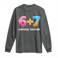 Funny 67 13th Birthday Official Teenager Long Sleeve Shirt 6 7 Ice Cream Drip Meme Funny Six Seven 13 Years Old