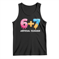 Funny 67 13th Birthday Official Teenager Tank Top 6 7 Ice Cream Drip Meme Funny Six Seven 13 Years Old