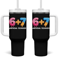 Funny 67 13th Birthday Official Teenager Tumbler With Handle 6 7 Ice Cream Drip Meme Funny Six Seven 13 Years Old