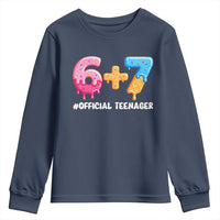 Funny 67 13th Birthday Official Teenager Youth Sweatshirt 6 7 Ice Cream Drip Meme Funny Six Seven 13 Years Old