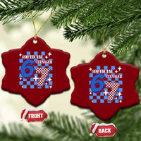 Funny 13th Birthday Official Teenager Ceramic Ornament 6+7 13 Year Old Boys Kids Checkered 67 Meme