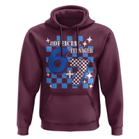 Funny 13th Birthday Official Teenager Hoodie 6+7 13 Year Old Boys Kids Checkered 67 Meme