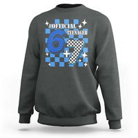 Funny 13th Birthday Official Teenager Sweatshirt 6+7 13 Year Old Boys Kids Checkered 67 Meme