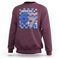 Funny 13th Birthday Official Teenager Sweatshirt 6+7 13 Year Old Boys Kids Checkered 67 Meme