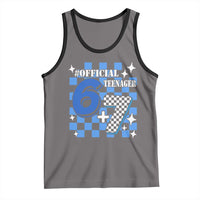 Funny 13th Birthday Official Teenager Tank Top 6+7 13 Year Old Boys Kids Checkered 67 Meme
