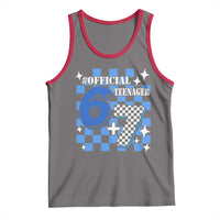 Funny 13th Birthday Official Teenager Tank Top 6+7 13 Year Old Boys Kids Checkered 67 Meme