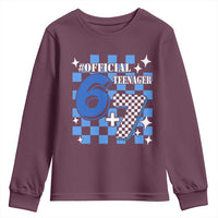 Funny 13th Birthday Official Teenager Youth Sweatshirt 6+7 13 Year Old Boys Kids Checkered 67 Meme