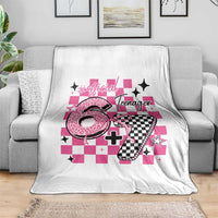 Funny 13th Birthday Official Teenager Throw Blanket 6+7 13 Year Old Kids Girls Pink Checkered 67 Meme