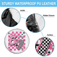 Funny 13th Birthday Official Teenager Spare Tire Cover 6+7 13 Year Old Kids Girls Pink Checkered 67 Meme