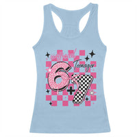 Funny 13th Birthday Official Teenager Racerback Tank Top 6+7 13 Year Old Kids Girls Pink Checkered 67 Meme
