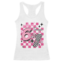 Funny 13th Birthday Official Teenager Racerback Tank Top 6+7 13 Year Old Kids Girls Pink Checkered 67 Meme