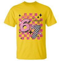 Funny 13th Birthday Official Teenager T Shirt 6+7 13 Year Old Kids Girls Pink Checkered 67 Meme
