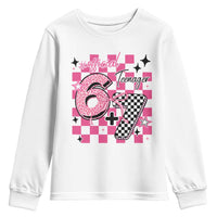Funny 13th Birthday Official Teenager Youth Sweatshirt 6+7 13 Year Old Kids Girls Pink Checkered 67 Meme