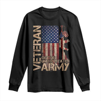 Veteran Of The United States Long Sleeve Shirt Army US Flag Veteran Patriotic