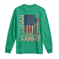 Veteran Of The United States Long Sleeve Shirt Army US Flag Veteran Patriotic