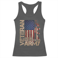 Veteran Of The United States Racerback Tank Top Army US Flag Veteran Patriotic