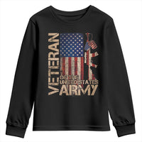 Veteran Of The United States Youth Sweatshirt Army US Flag Veteran Patriotic