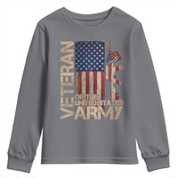 Veteran Of The United States Youth Sweatshirt Army US Flag Veteran Patriotic