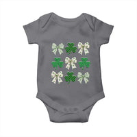 St Patricks Day Lucky Coquette Baby Onesie Leopard Shamrocks Bow Irish Gift
