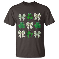 St Patricks Day Lucky Coquette T Shirt Leopard Shamrocks Bow Irish Gift