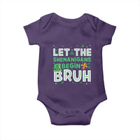 Let The Shenanigans Begin Bruh Funny St. Patricks Day Baby Onesie