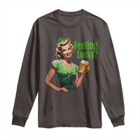 St. Patricks Day Long Sleeve Shirt Feeling Lucky Trendy Retro
