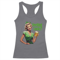 St. Patricks Day Racerback Tank Top Feeling Lucky Trendy Retro