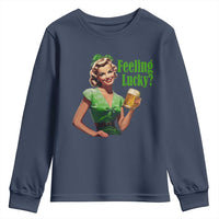 St. Patricks Day Youth Sweatshirt Feeling Lucky Trendy Retro