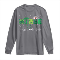 Nurse St Patricks Day Long Sleeve Shirt Stethoscope Scrub Irish Nurses Paddys Day
