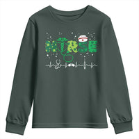 Nurse St Patricks Day Youth Sweatshirt Stethoscope Scrub Irish Nurses Paddys Day