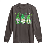 Nurse St Patricks Day Long Sleeve Shirt Lucky Shamrock Leopard Gnomes Irish Nurses