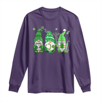 Nurse St Patricks Day Long Sleeve Shirt Lucky Shamrock Leopard Gnomes Irish Nurses