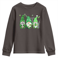 Nurse St Patricks Day Youth Sweatshirt Lucky Shamrock Leopard Gnomes Irish Nurses