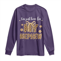 Im Just Here For My Nephew Long Sleeve Shirt Gift For Aunt From Nephew Leopard