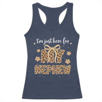 Im Just Here For My Nephew Racerback Tank Top Gift For Aunt From Nephew Leopard