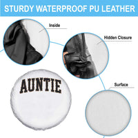 Auntie Spare Tire Cover Retro Varsity New Aunt Letter Print