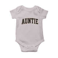 Auntie Baby Onesie Retro Varsity New Aunt Letter Print