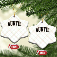 Auntie Ceramic Ornament Retro Varsity New Aunt Letter Print