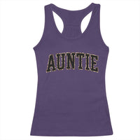 Auntie Racerback Tank Top Retro Varsity New Aunt Letter Print