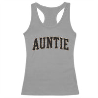 Auntie Racerback Tank Top Retro Varsity New Aunt Letter Print