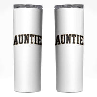 Auntie Skinny Tumbler Retro Varsity New Aunt Letter Print