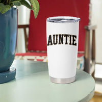 Auntie Tumbler Cup Retro Varsity New Aunt Letter Print