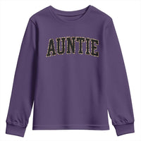 Auntie Youth Sweatshirt Retro Varsity New Aunt Letter Print