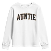 Auntie Youth Sweatshirt Retro Varsity New Aunt Letter Print