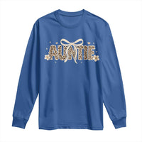 Leopard Auntie Long Sleeve Shirt Coquette Bow Cute Gift For Aunt