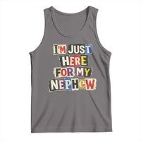 Im Just Here For My Nephew Tank Top Trendy Aunts Letter Print Vintage