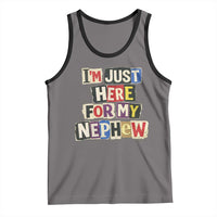 Im Just Here For My Nephew Tank Top Trendy Aunts Letter Print Vintage
