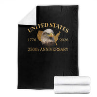 USA 250th Anniversary Throw Blanket American Map Patriotic 1776-2026 America 250