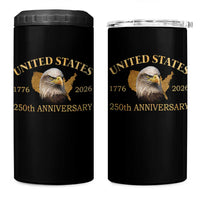 USA 250th Anniversary 4 in 1 Can Cooler Tumbler American Map Patriotic 1776-2026 America 250